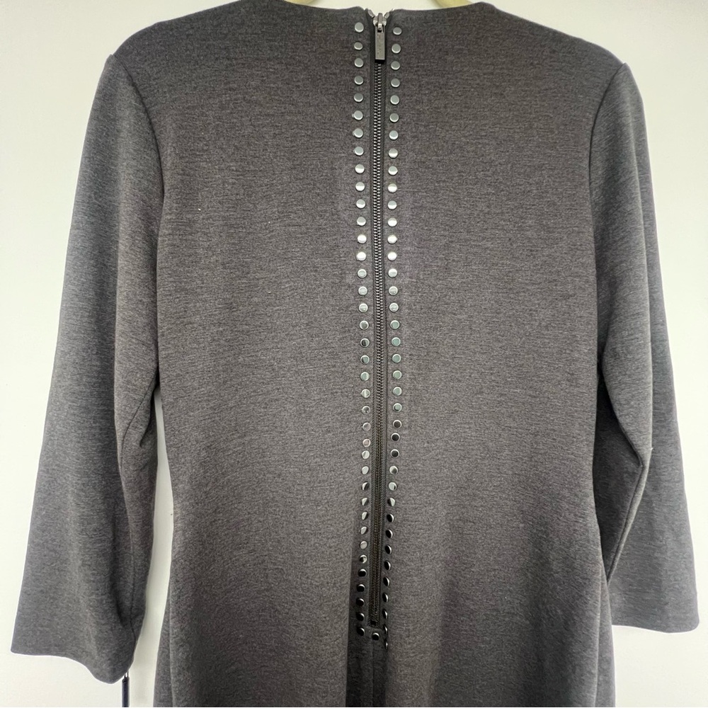 Karl Lagerfeld gray 3/4 sleeve studded dress - Picture 5 of 9